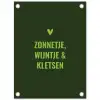 Donkergroen - Quote - Zon - Zomer tuinposter los doek klein -3d