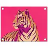 Tijger - Modern - Neon tuinposter los doek klein -3d