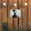 Vrouw - Champagne - Modern tuinposter los doek klein -sfeer1