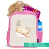 Walvis in pastel beige kleuren Kinderrugzak - Roze middel -inhoud_NL