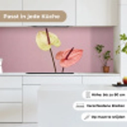 Bloemen - Anthuriums - Geel - Roze keuken achterwand 2 middel -sfeer4_DE