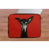 Windhond - Minimalistisch - Rood laptophoes neopreen klein -tafel