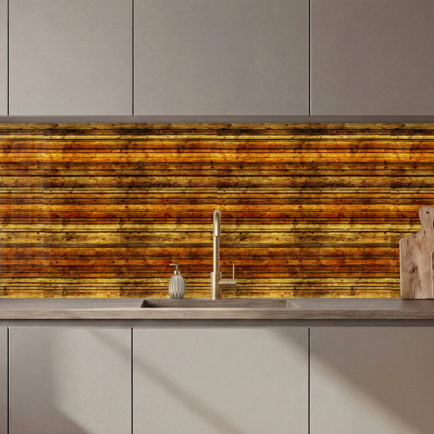 Vintage - Hout - Patronen - Planken keuken achterwand 2 middel 871 zz_3dshopping