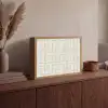 Vlechtwerk - Banen - Beige Light Box met batterij (Wandlamp) middel 907 -sfeer2