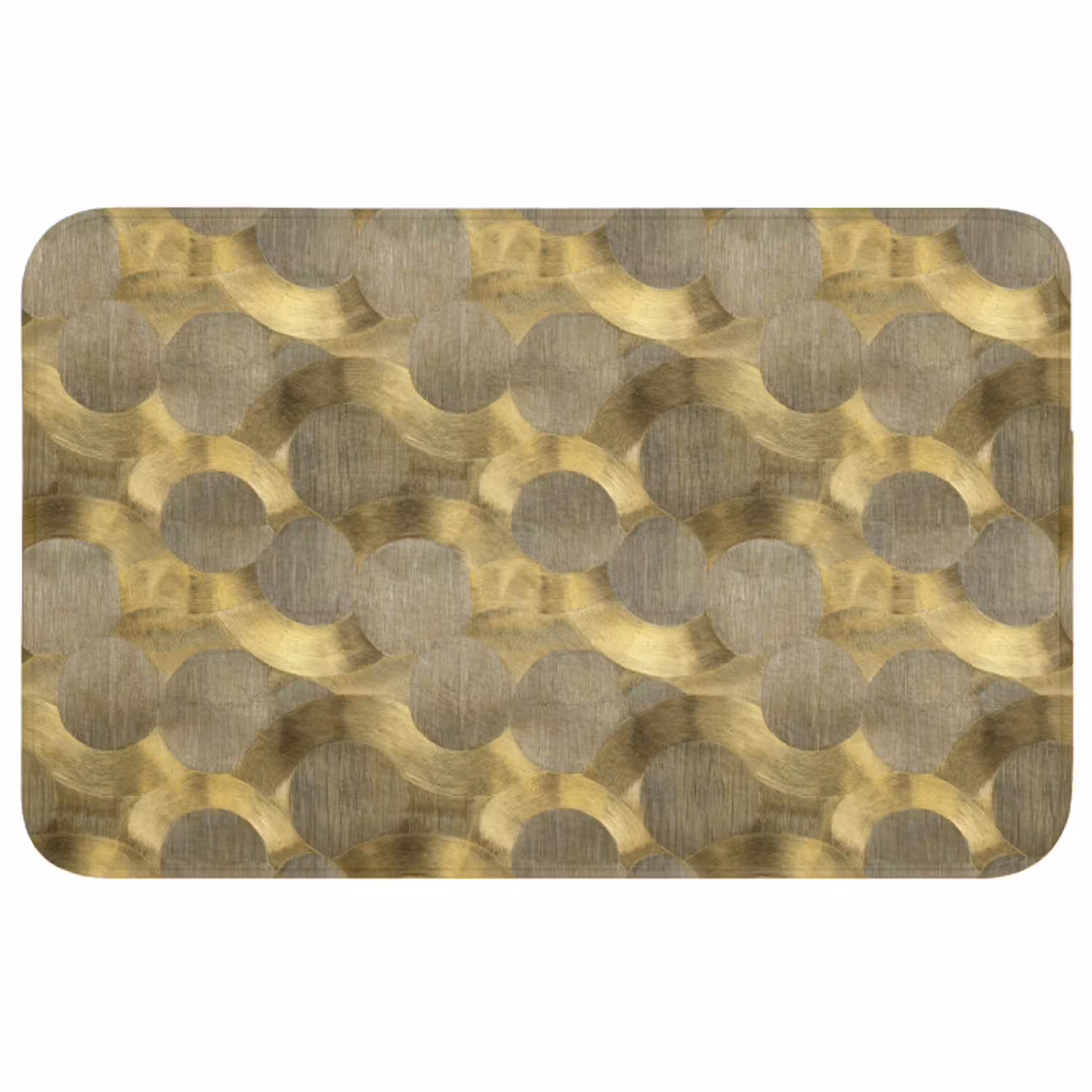 Modern - Geometrisch - Goud Badmat middel 997 -3d