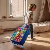 Knallende gekleurde monsters Kinderkoffer - Blauw klein -sfeer1