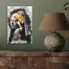 Meisje met de parel - Johannes Vermeer - Krant - Goud aluminium wit klein -sfeer2