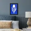 Tulp - Minimalistisch - Bladeren - Wit fotolijst zwart zonder passe partout klein -sfeer3