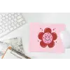 Bloem - Roze - Hartjes muismat rubber klein -witbureau