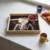 Stier - Kleurrijk - Hoorns Dienblad Rechthoek middel -sfeer2
