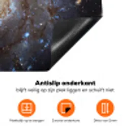 Kosmos - Sterrenstelsel - Donker Inductie beschermer vinyl 3mm klein -zzzzzzz-td-onderkant
