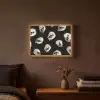Oesters - Zwart - Vissen - Goud Light Box met batterij (Wandlamp) middel -sfeer4