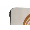 Minimalistisch - Boog - Lijnen - Beige laptophoes neopreen klein -detail