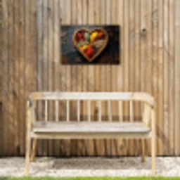 Houten - Hart - Kleurrijke - Specerijen Tuinposter op houten frame 2 cm dik klein -sfeer4