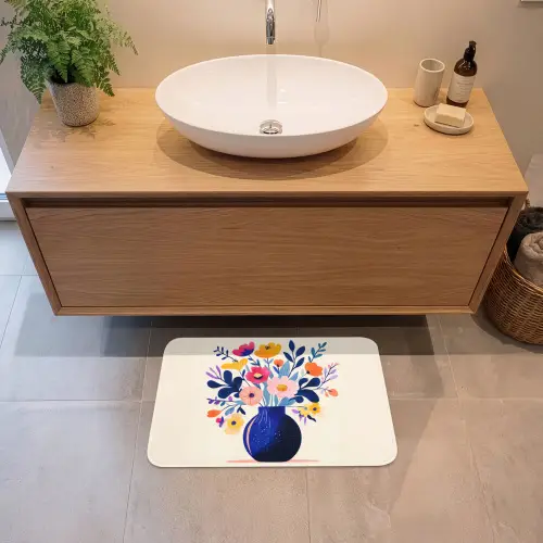 Vaas - Bloemen - Boeket Badmat klein -sfeer1