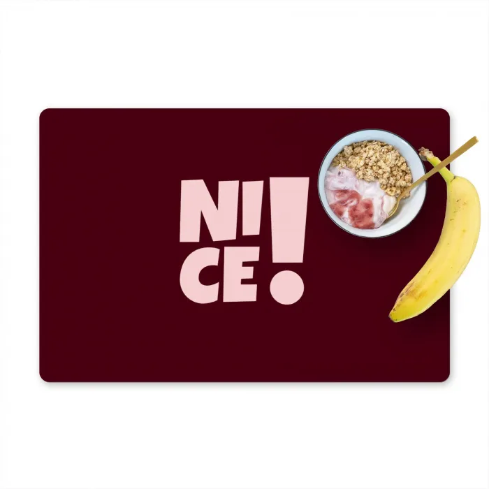 Nice - Uitroepteken - Rood Placemat vinyl groot -zzzproduct_Kitchenyeah-website