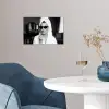 Zonnebril - Vrouw - Zwart - Wit poster papier klein -sfeer3