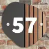 Hout en antraciet - Traditioneel Naambord Organisch middel -sfeer10