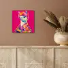 Lama - Kimono - Bloemenkrans - Felroze aluminium wit klein -sfeer4