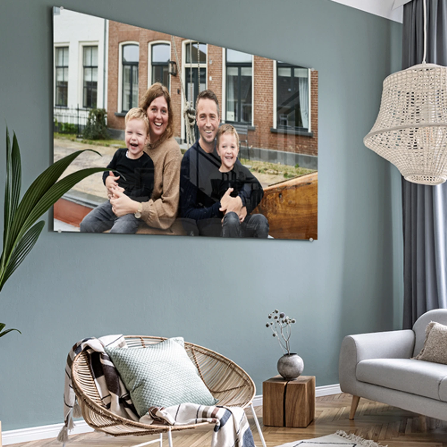 Impression sur Verre 80x120cm Tableaux Image Photo Pingouins Hiver