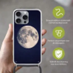 Ruimte - Maan - Kosmos Hoesje iPhone 16 Pro Max met koord klein -sfeer2_NL