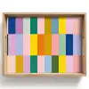 Stroken - Blauw - Patroon - Abstract Dienblad Rechthoek middel -z3d_shopping
