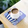 Mok - Koffie - Vrouw - Paars onderzetter kurk middel -sfeer5