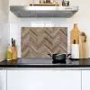 Patronen - Hout - Bruin Inductie beschemer met haakjes klein 777 -sfeer2