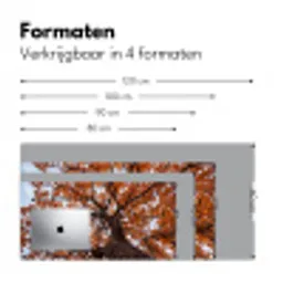 Boom - Bladerdak - Herfst - Oranje - Sfeervol Muismat XXL klein -sfeer5