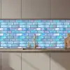 Blauw - Glans - Muur keuken achterwand 2 middel 871 zz_3dshopping