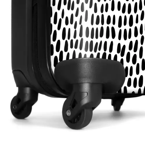 Ovale stippen op witte achtergrond NBS - Handbagage koffer - Volwassenen Unisex middel -wiel