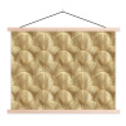 Patroon - Waaier -  Goud textielposter latten blank klein 122 -3d