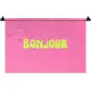Roze - Groene bonjour - Organisch Wandkleed katoen klein -zz3d