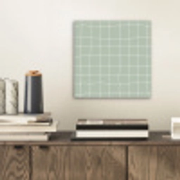 Ruitpatroon - Golvend - Groen aluminium wit klein 46 -sfeer1