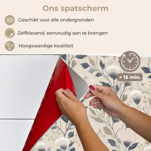 Klassiek - Botanisch - Kleurrijk keuken achterwand spatscherm klein 900 -spatscherm_NL