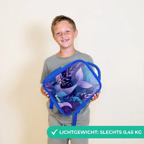 Zeemeermin - Onderwater - Paars - Blauw Kinderrugzak - Blauw middel -sfeer1_NL