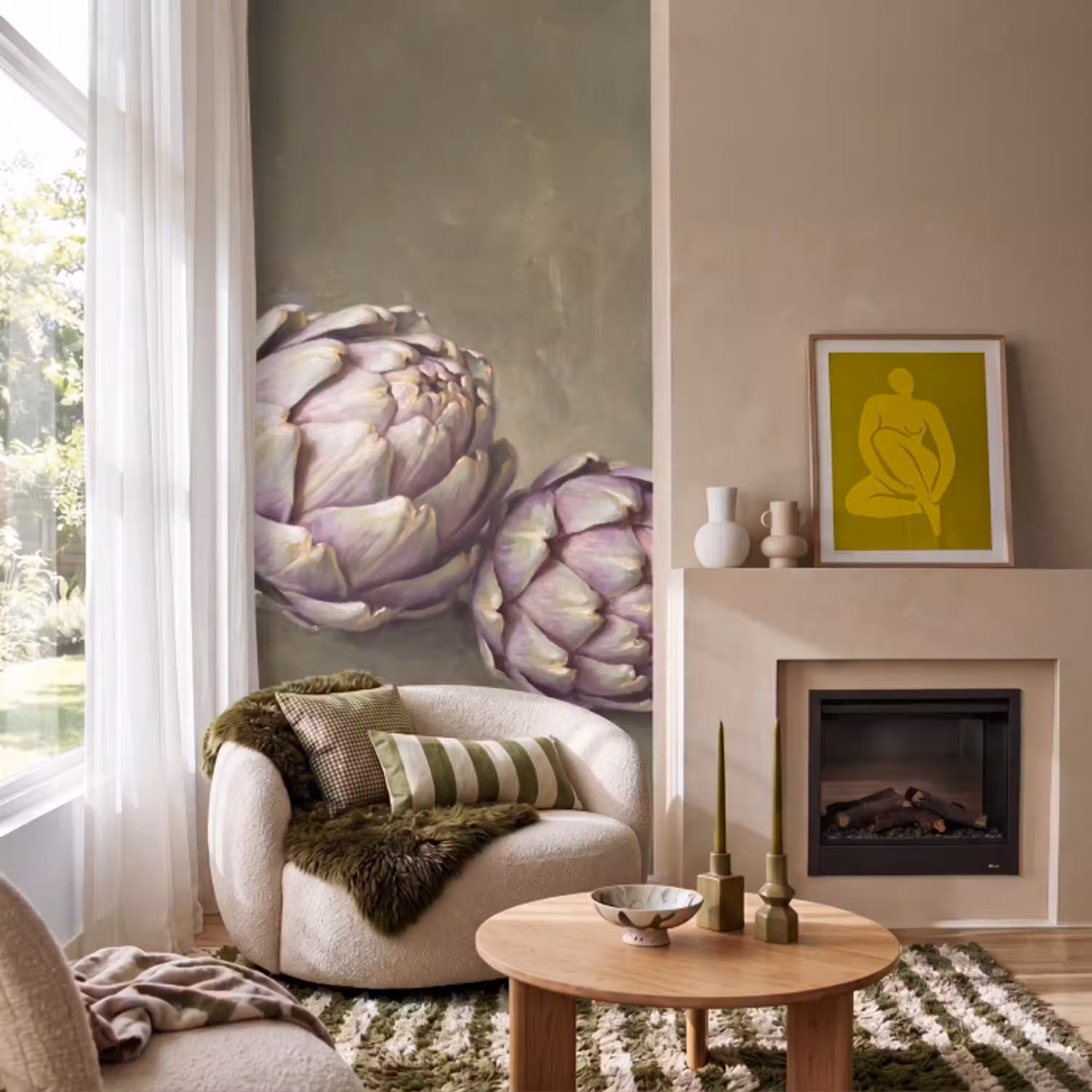 Groente - Stilleven - Schilderij Behang Vlies klein -sfeer2