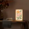 Minimalistisch - Bloemen - Bladeren - Roze Light Box met kabel (Wandlamp) klein -sfeer4