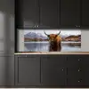 Schotse hooglander - Bruin - Water keuken achterwand 2 middel -sfeer1