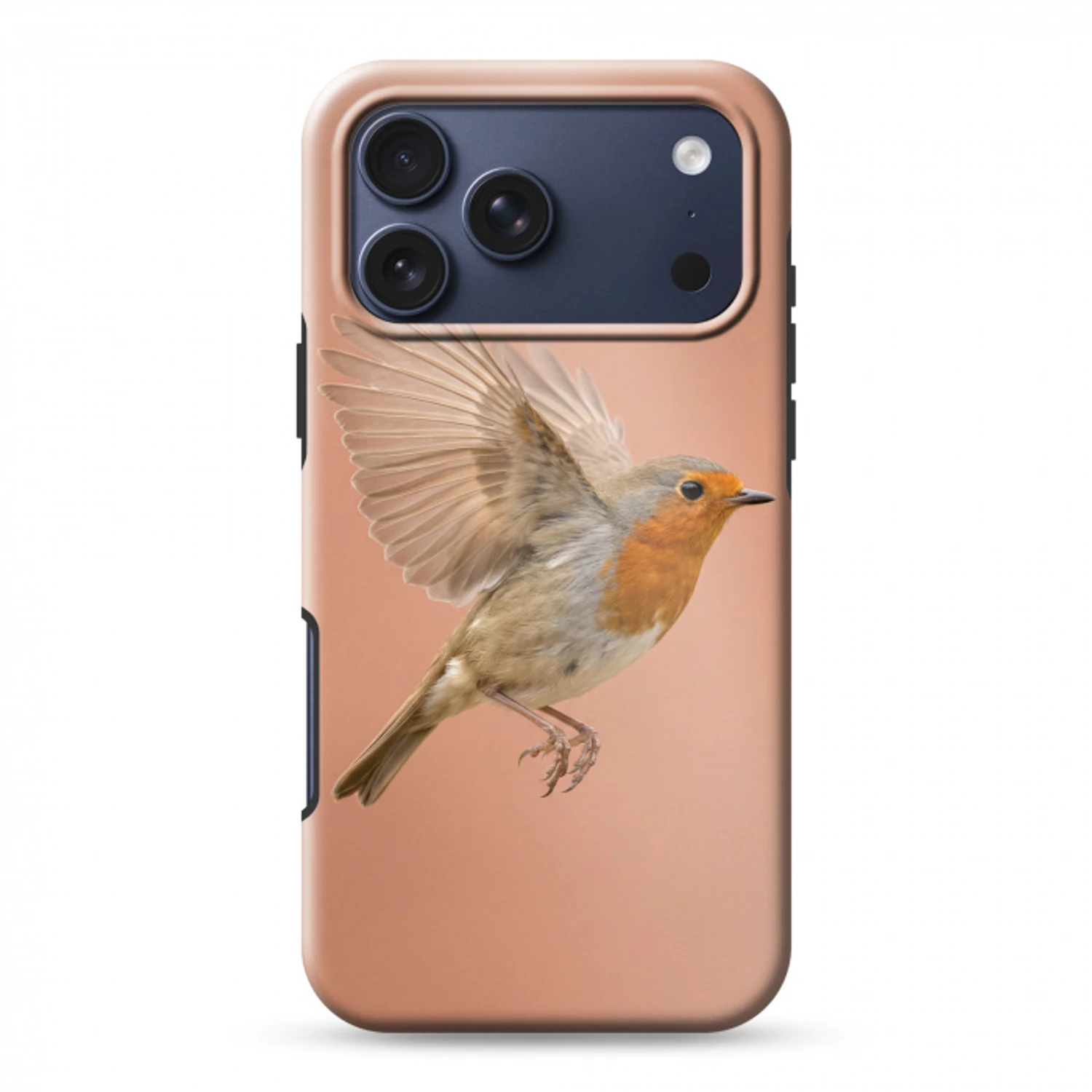 Roodborst - Natuur - Roze Toughcase MagSafe Apple iPhone 17 Pro Max klein -3d