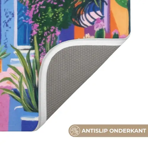 Geel - Blauw - Oranje - Huis Badmat klein -USP_AntislipNL