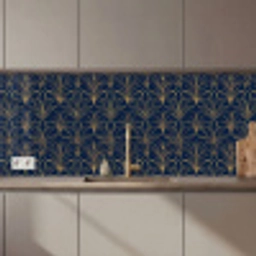 Deco - Waaier - Blauw keuken achterwand 2 middel 871 zz_3dshopping