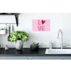Love - Roze - Hart - Valentijn Muursticker klein -keuken