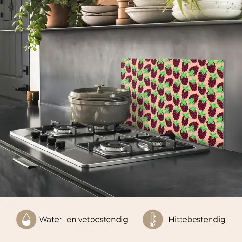 Frambozen - Rood - Roze - Patroon keuken achterwand spatscherm klein 900 -usp_NL
