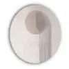Minimalistisch - Cirkel - Lichtgrijs Akoestische PET Vilt - Rond klein -3d