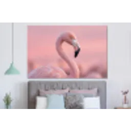 Flamingo - Portret - Roze forex 5mm xxl -slaapkamer
