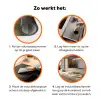 Vormen - Rond - Bladeren - Beige Inductie beschermer vinyl 3mm klein -zzzzzzz-td-werking