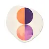 Abstract - Cirkels - Paars Wandcirkel Organisch Forex 3mm klein -3d