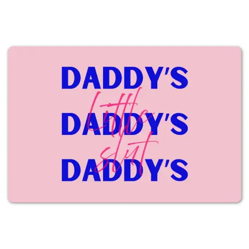 Daddy's - Blauw - Blokletters Placemat vinyl groot -zzsfeer1_Kitchenyeah-website