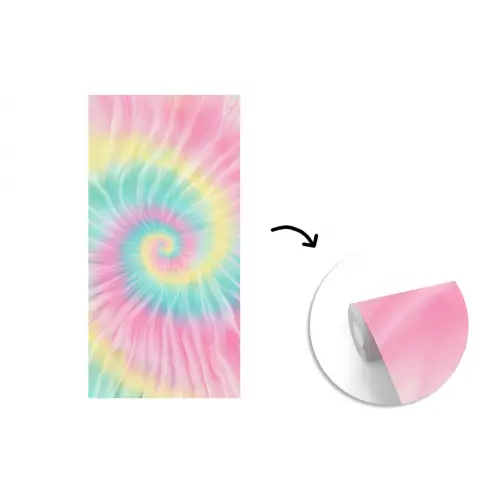 Pasteltinten - Tie dye - Roze fotobehang vinyl groot -3d